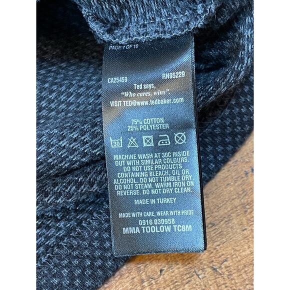 Mens Ted Baker Dark Gray Double Front Pocket Long Sleeve Button Down Shirt‎ 4 - Picture 7 of 7